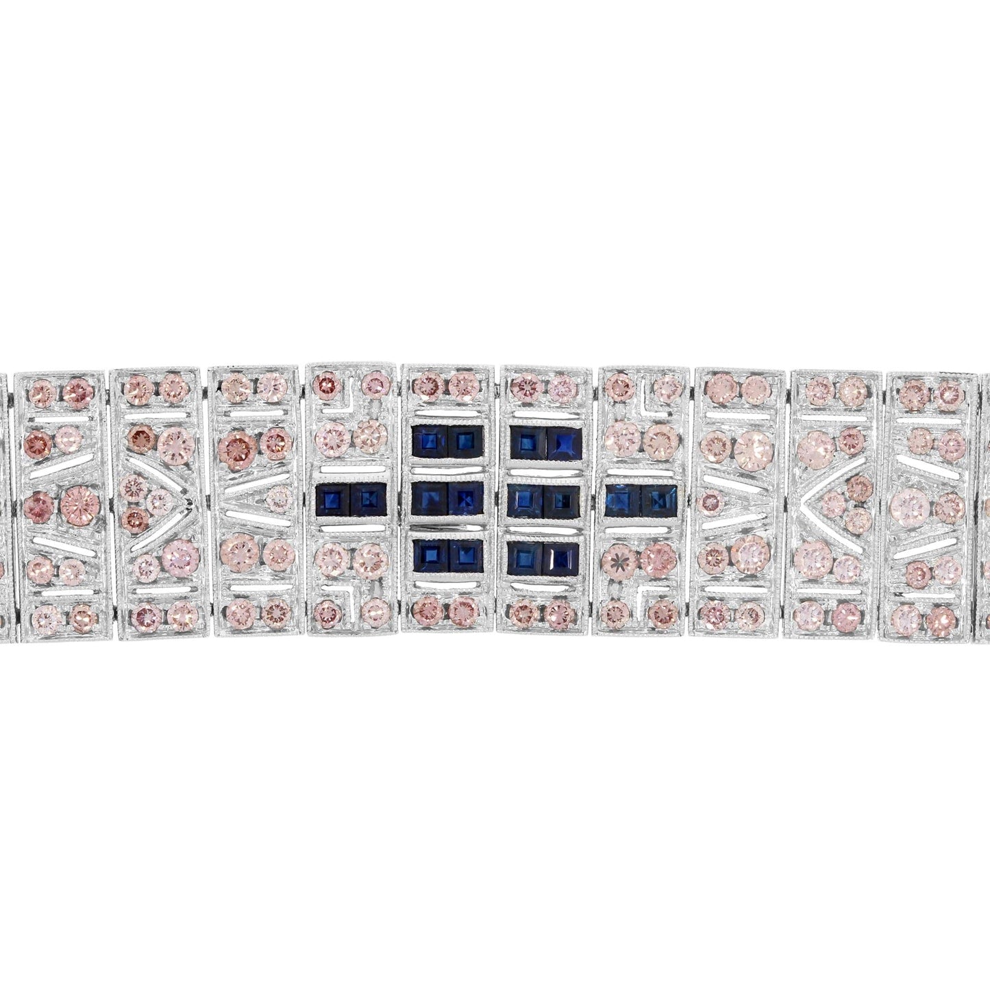 Argyle Pink Diamond & Sapphire Cuff - Rosendorff Diamond Jewellers