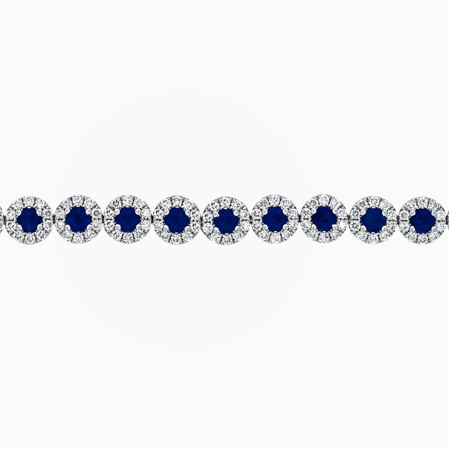 Halo Sapphire & Diamond Bracelet - Rosendorff Diamond Jewellers