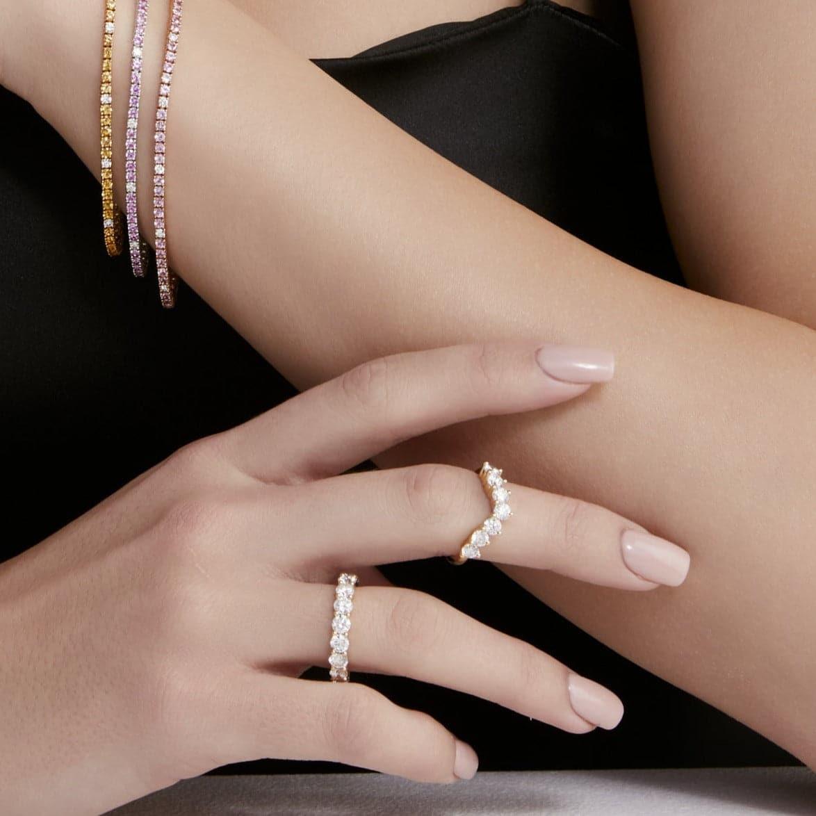 Crown Curved Diamond Band - Rosendorff Diamond Jewellers
