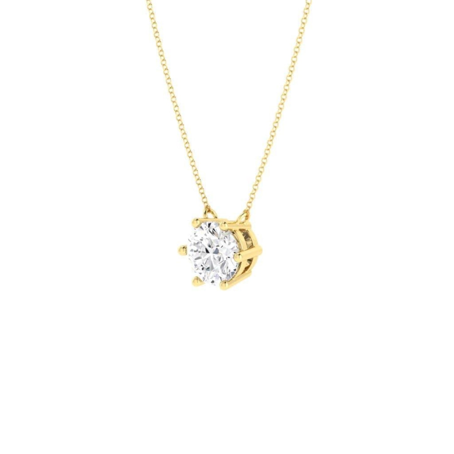 Solitaire Diamond 0.50ct 6 Claw Pendants