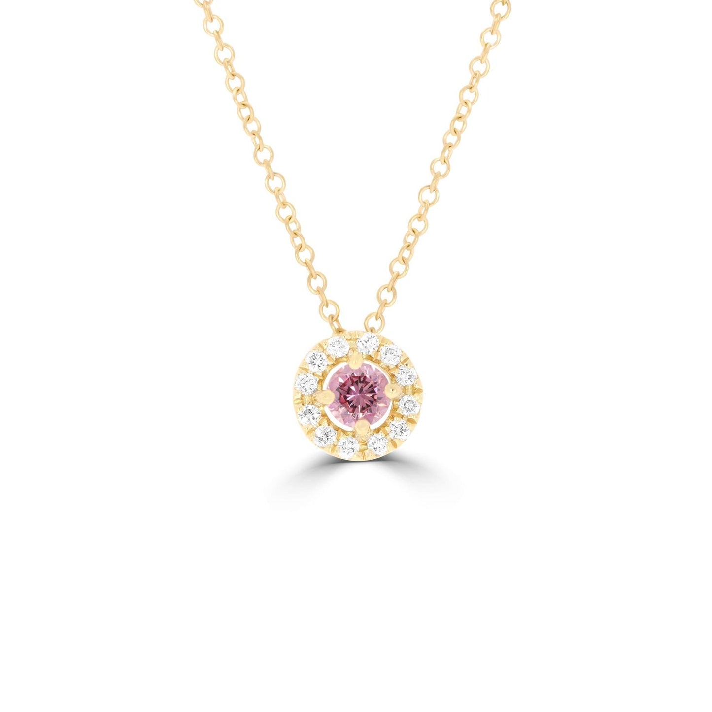Fancy Vivid Purplish Pink Diamond Pendant - Rosendorff Diamond Jewellers