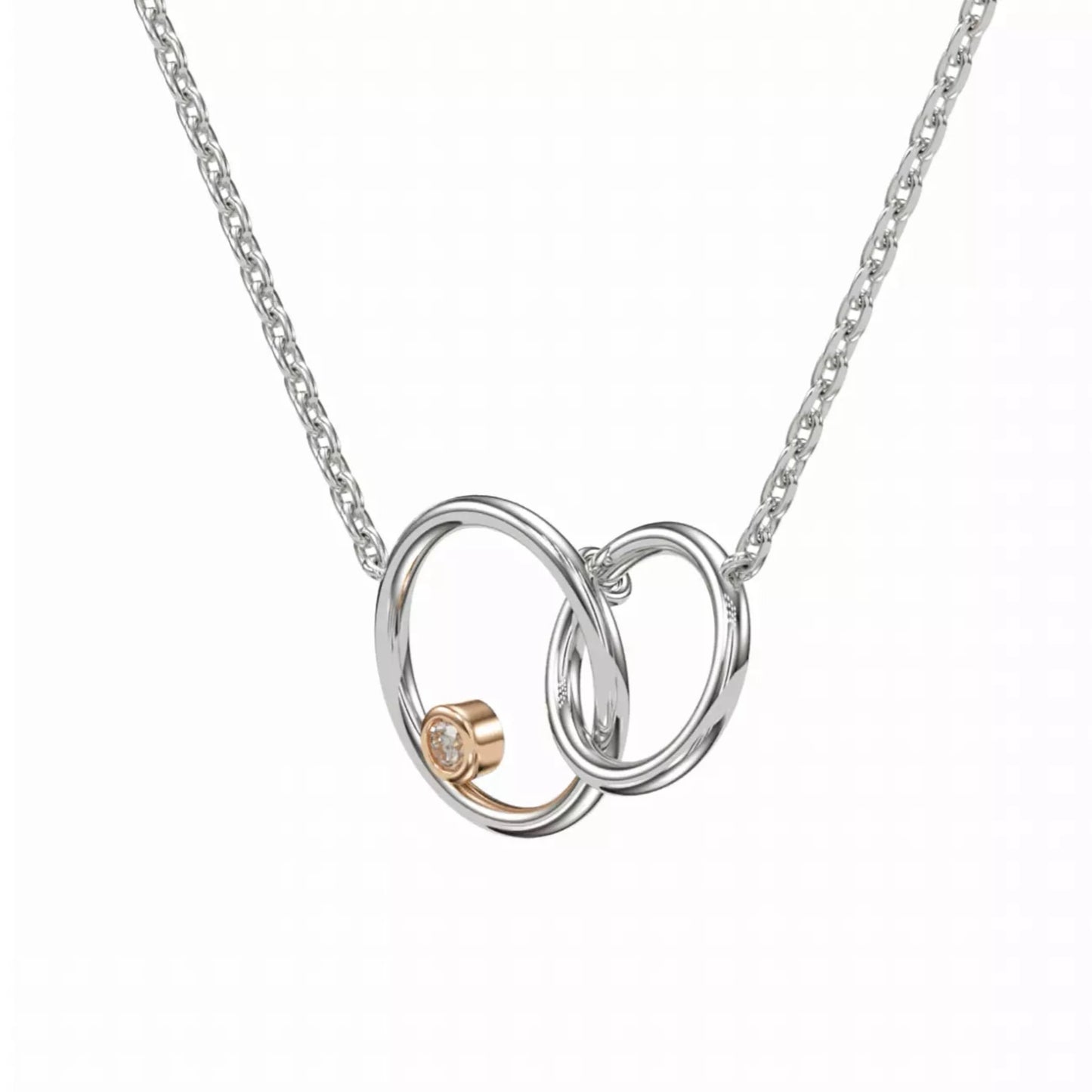 Interlocking Pink Diamond Pendant | 18ct White Gold - Rosendorff Diamond Jewellers