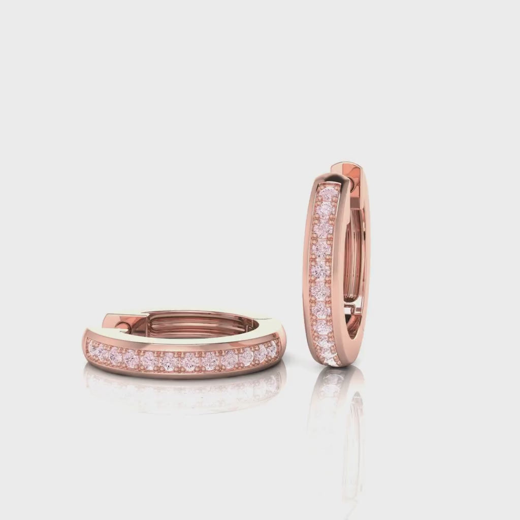 Eminence Pinks Hoop Channel Earrings - Rosendorff Diamonds