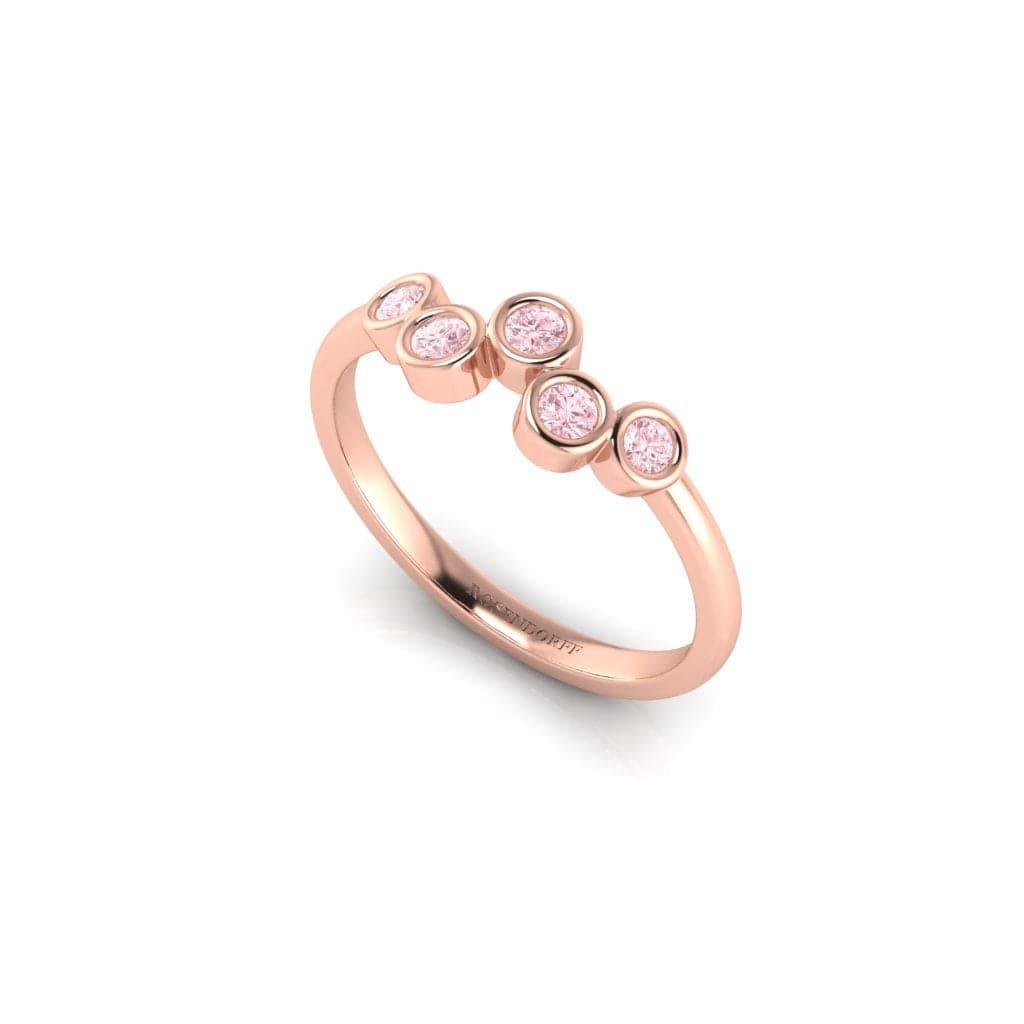 Eminence Pinks Five Stone Bezel Valued at $3999.00 - Rosendorff Diamond Jewellers