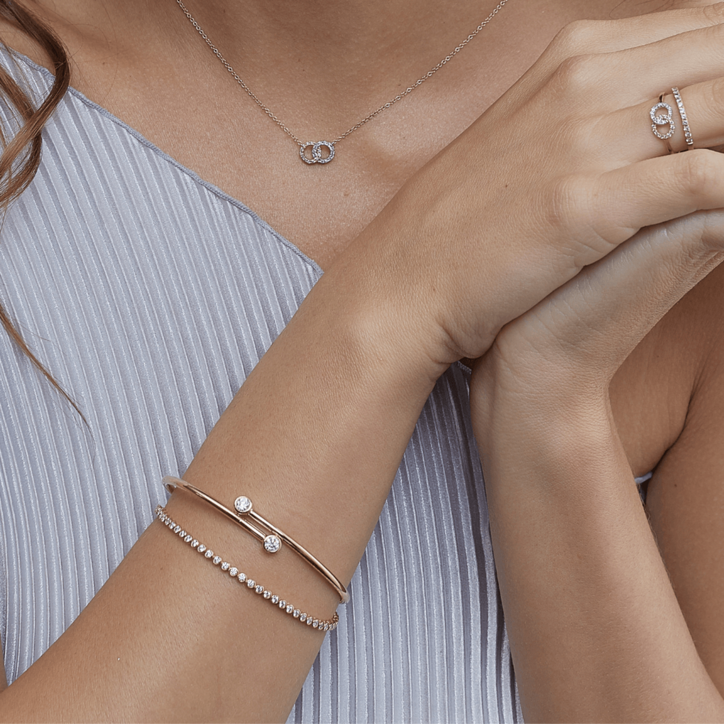 1.50ct Diamond Tennis Bracelet Bezel Set | 18ct Yellow Gold