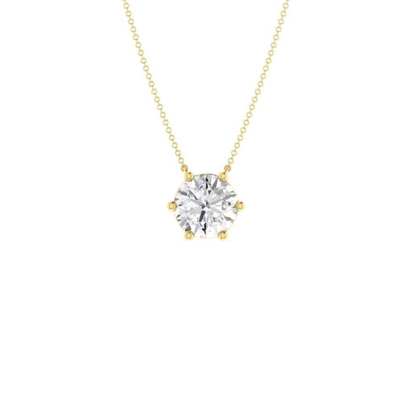 Solitaire Diamond 0.30ct 6 Claw Pendants