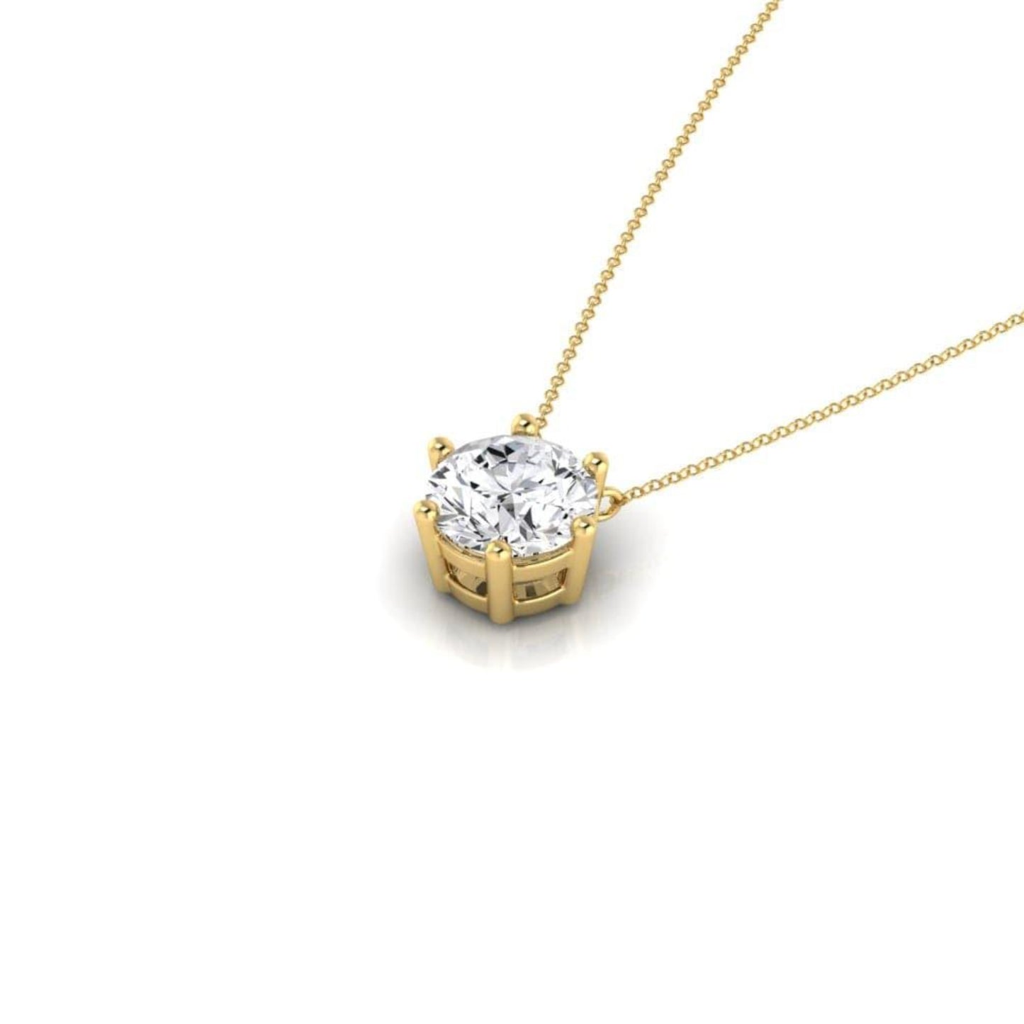 Solitaire Diamond 0.30ct 6 Claw Pendants