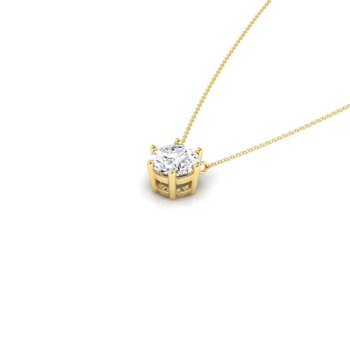 Solitaire Diamond 0.50ct 6 Claw Pendants