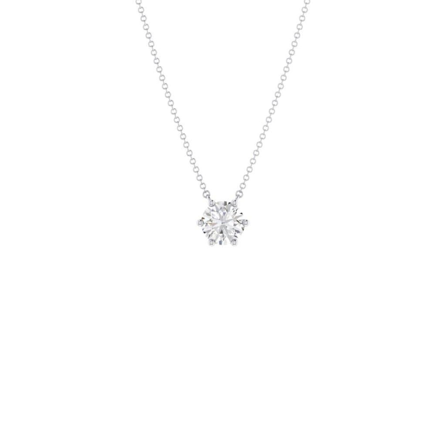 Solitaire Diamond 0.30ct 6 Claw Pendants