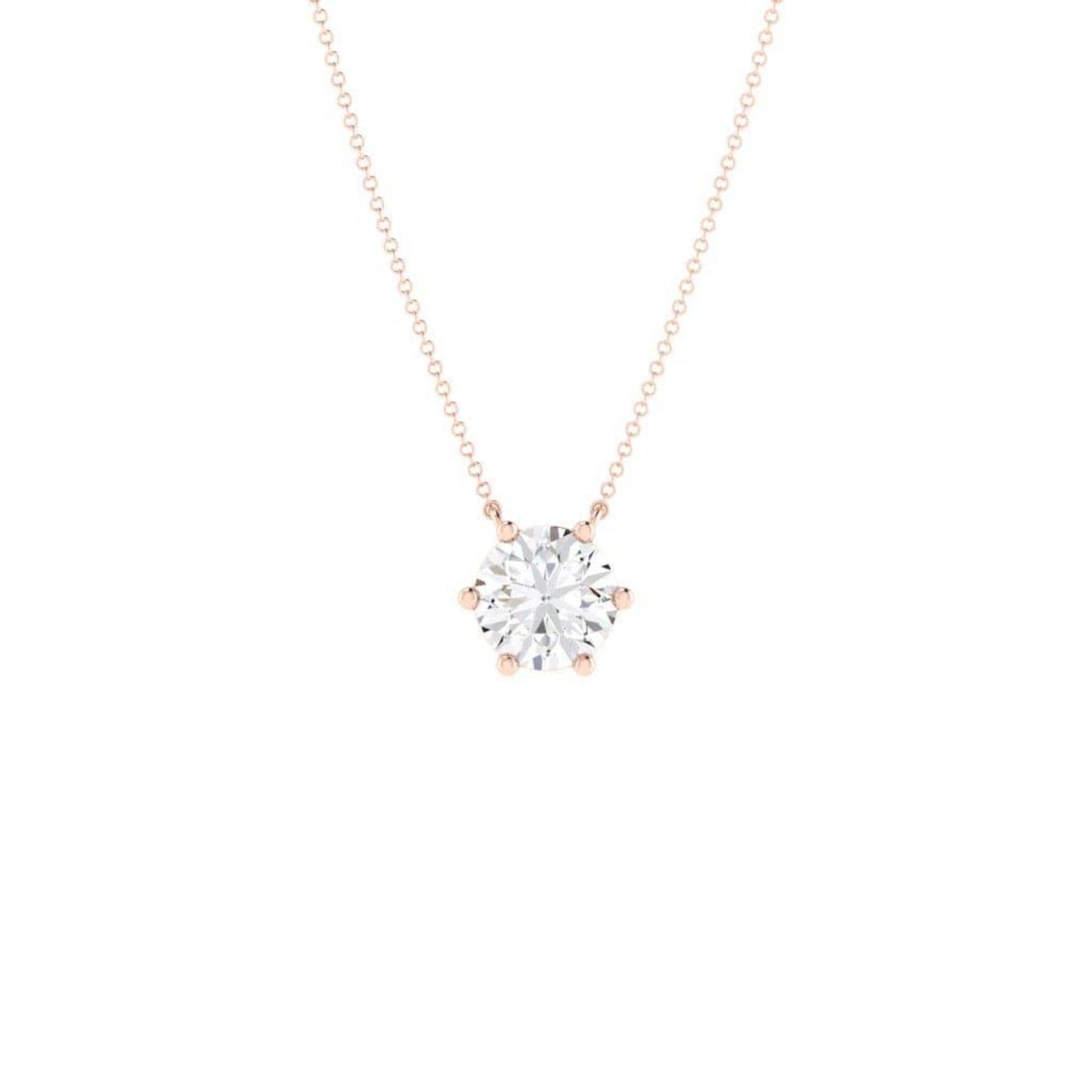 Solitaire Diamond 0.50ct 6 Claw Pendants