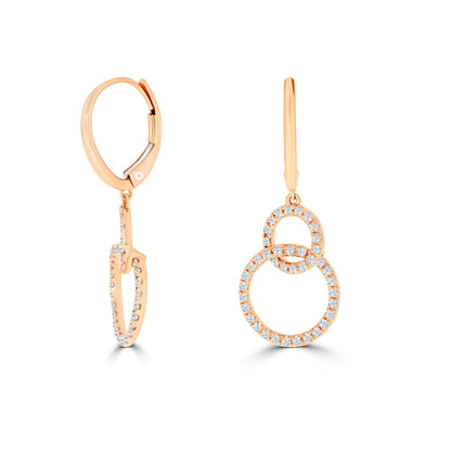 Circle of Life Links Drop Earrings in Rose Gold - Rosendorff Diamond Jewellers