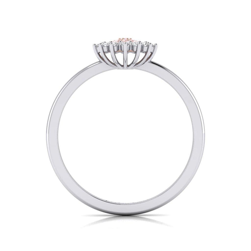 Eminence Pinks Diamond Sunflower Ring | White Gold - Rosendorff Diamond Jewellers