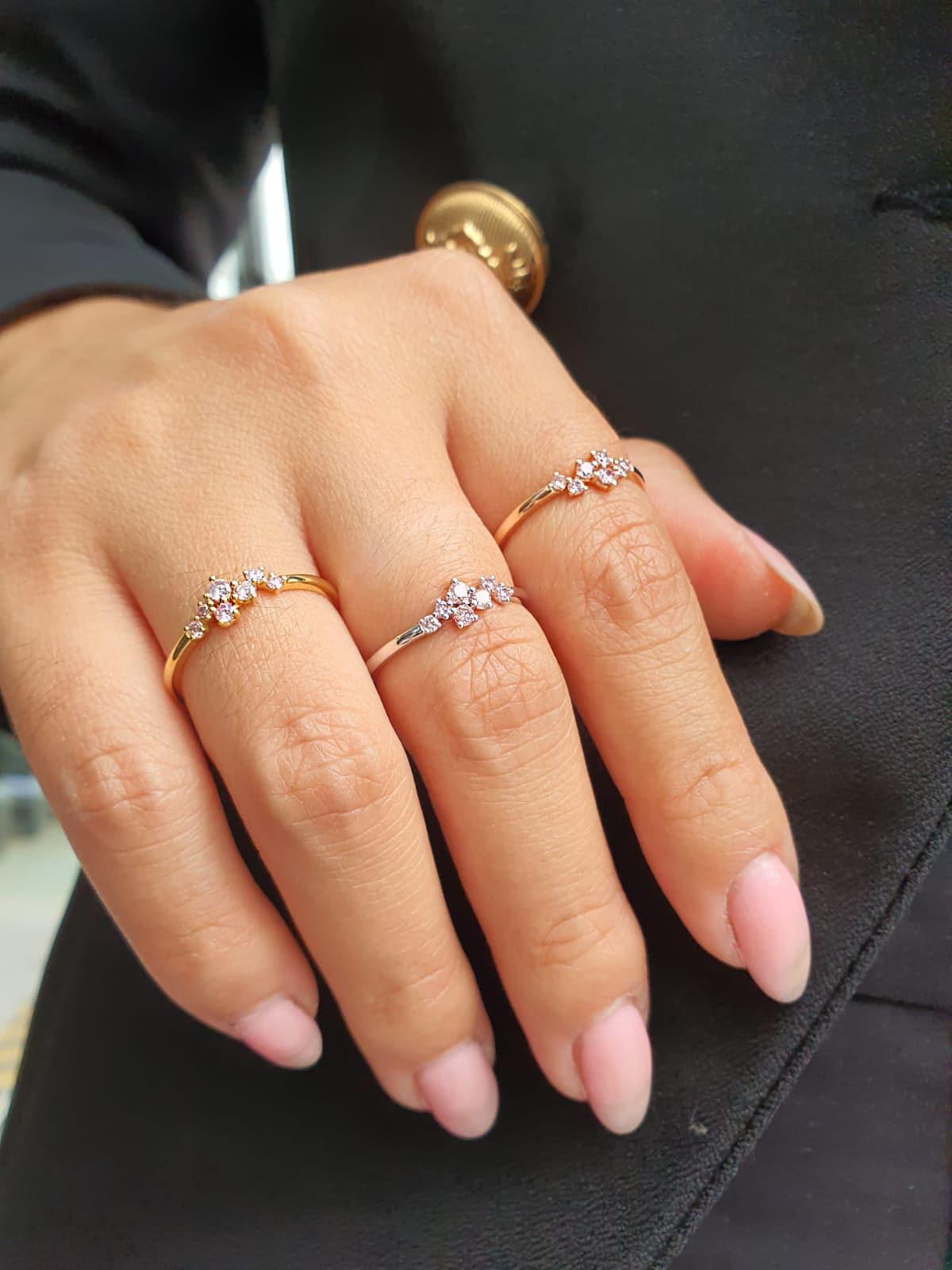 Eminence Pinks Scattered Diamond Ring RG - Rosendorff Diamond Jewellers