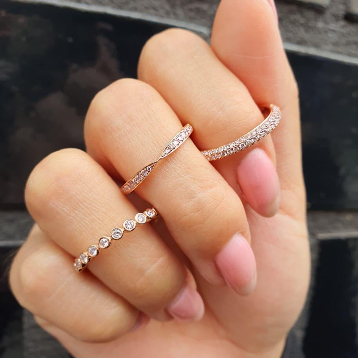 Eminence Pinks Micro Pave Ring - Rosendorff Diamond Jewellers