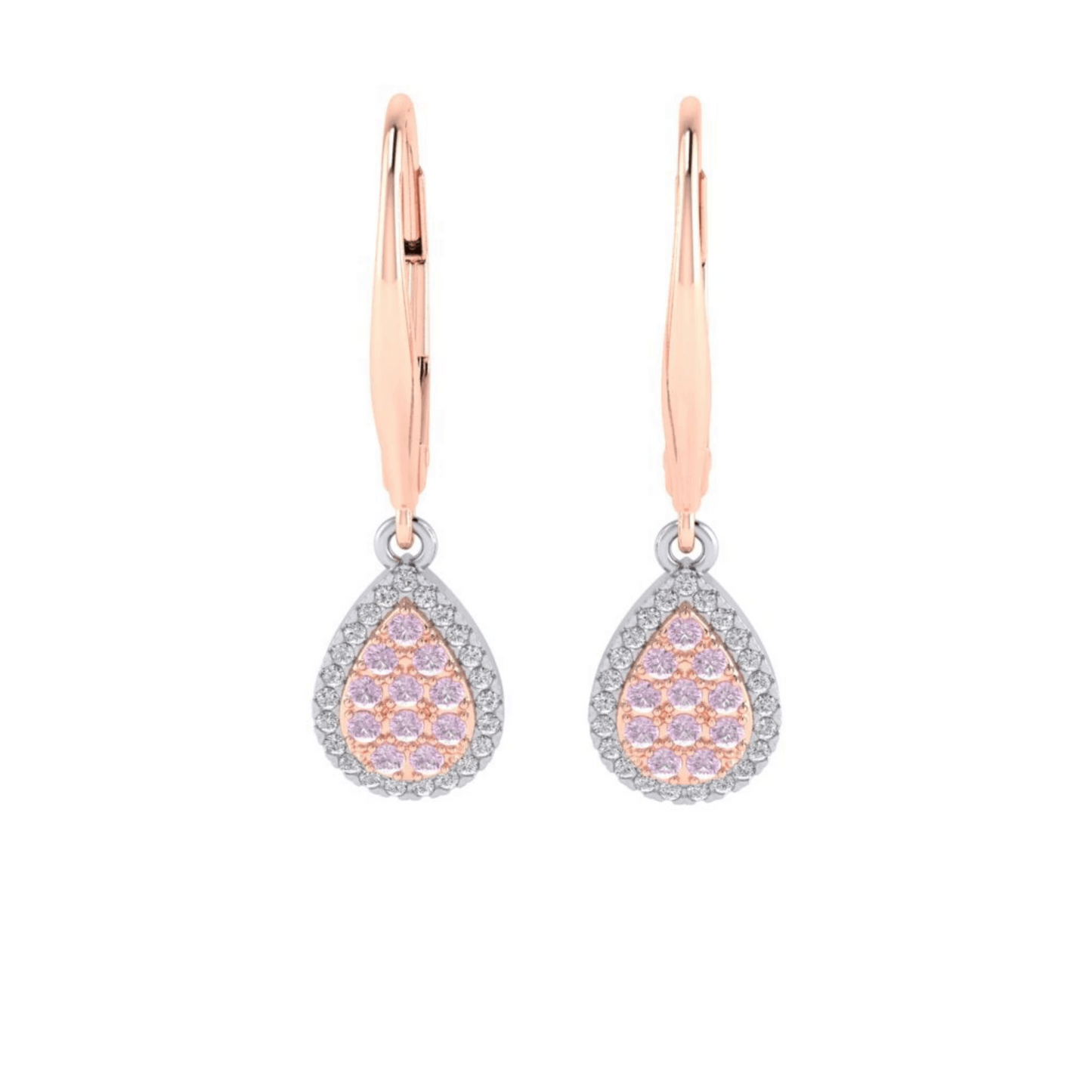 Eminence Pinks Pear Earrings