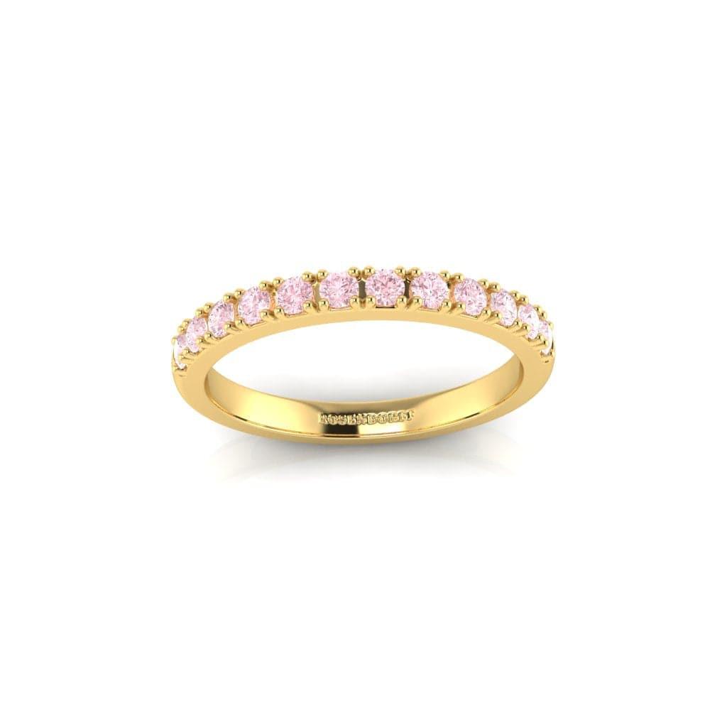 Eminence Pinks Diamond Band in Yellow Gold - Rosendorff Diamond Jewellers