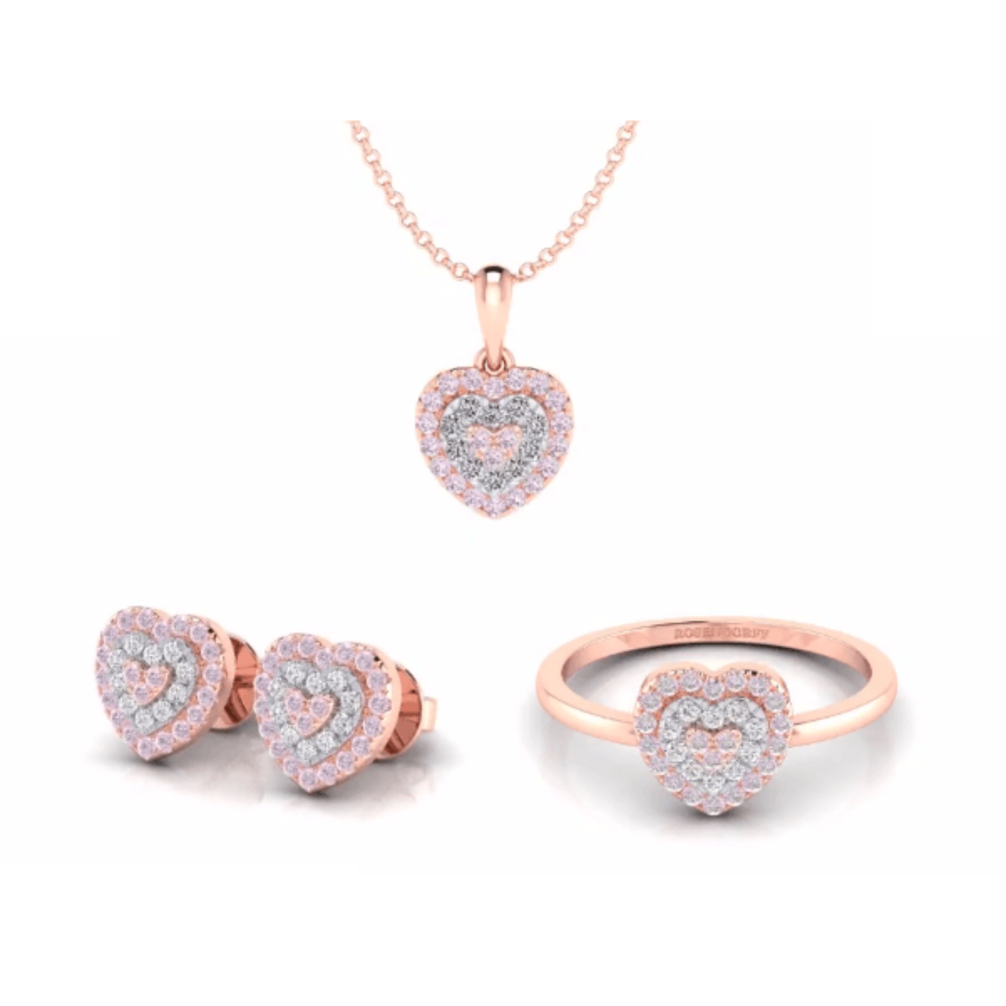 Eminence Pinks Diamond Heart Pendant - Rosendorff Diamond Jewellers
