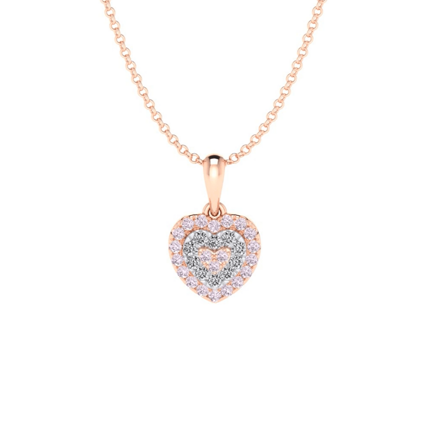 Eminence Pinks Diamond Heart Pendant - Rosendorff Diamond Jewellers