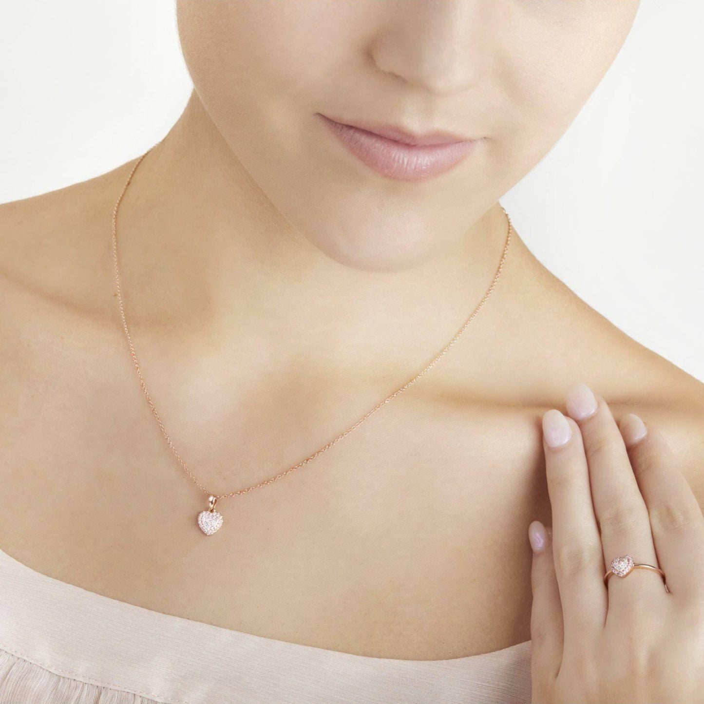 Eminence Pinks Diamond Heart Pendant - Rosendorff Diamond Jewellers