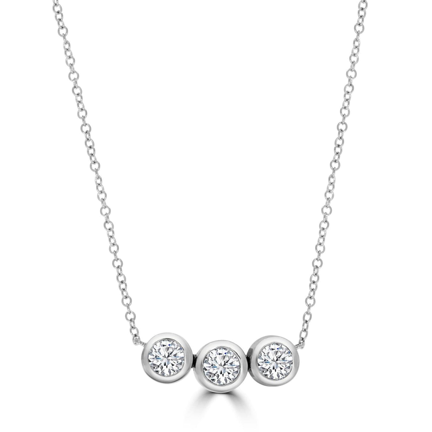 Trilogy Bezel Diamond Pendant - Rosendorff Diamond Jewellers