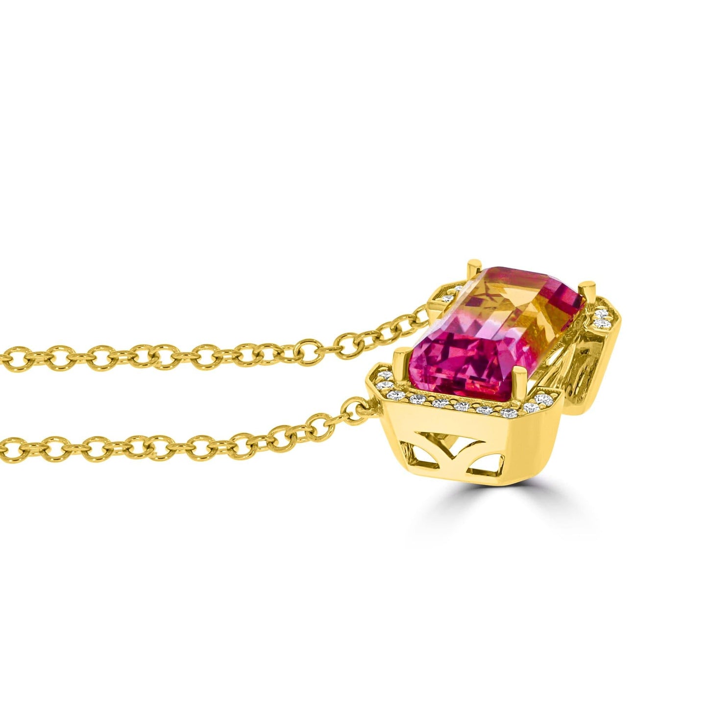 Framed Ametrine and Diamond Pendant - Rosendorff Diamond Jewellers