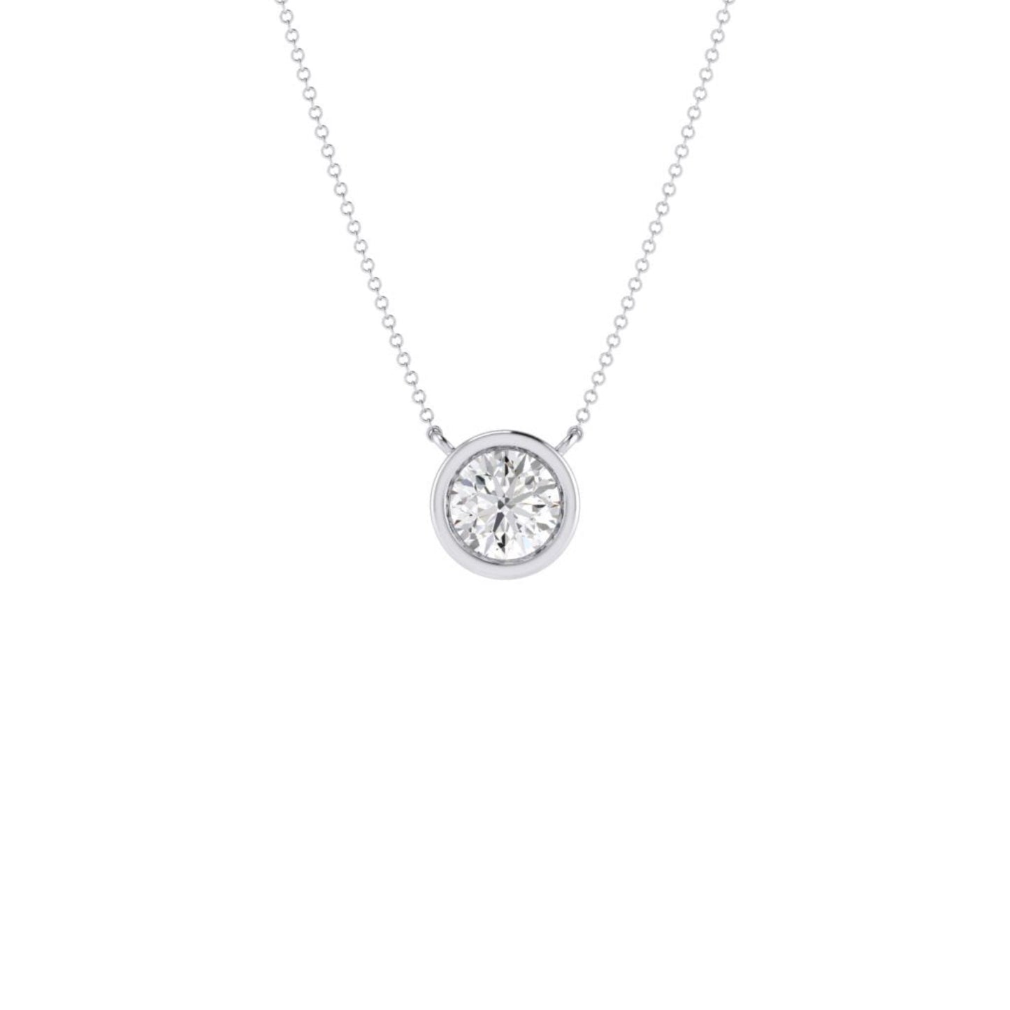 Bezel Set Diamond 0.30ct Pendants