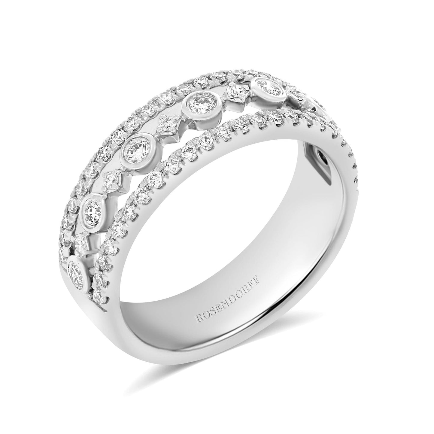Three Row Bezel Set Dress Ring - Rosendorff Diamond Jewellers