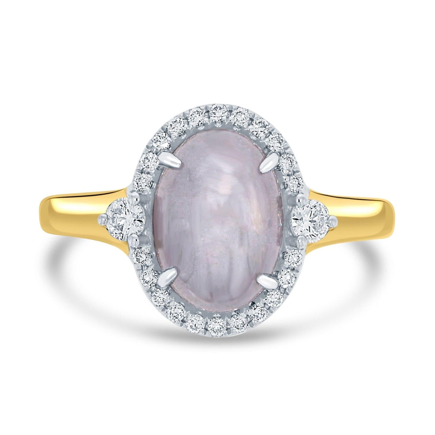 Star Sapphire and Diamond Halo Ring - Rosendorff Diamond Jewellers