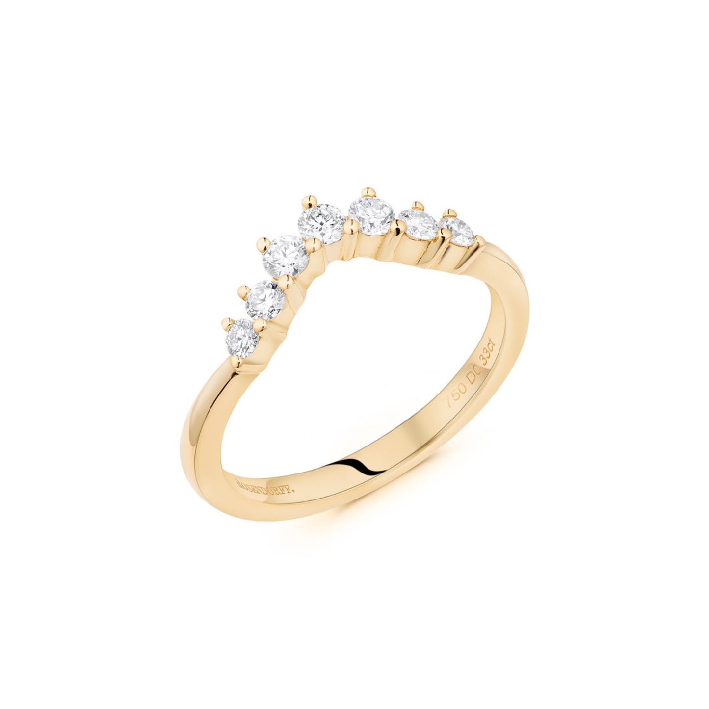 Curved Diamond Crown Ring