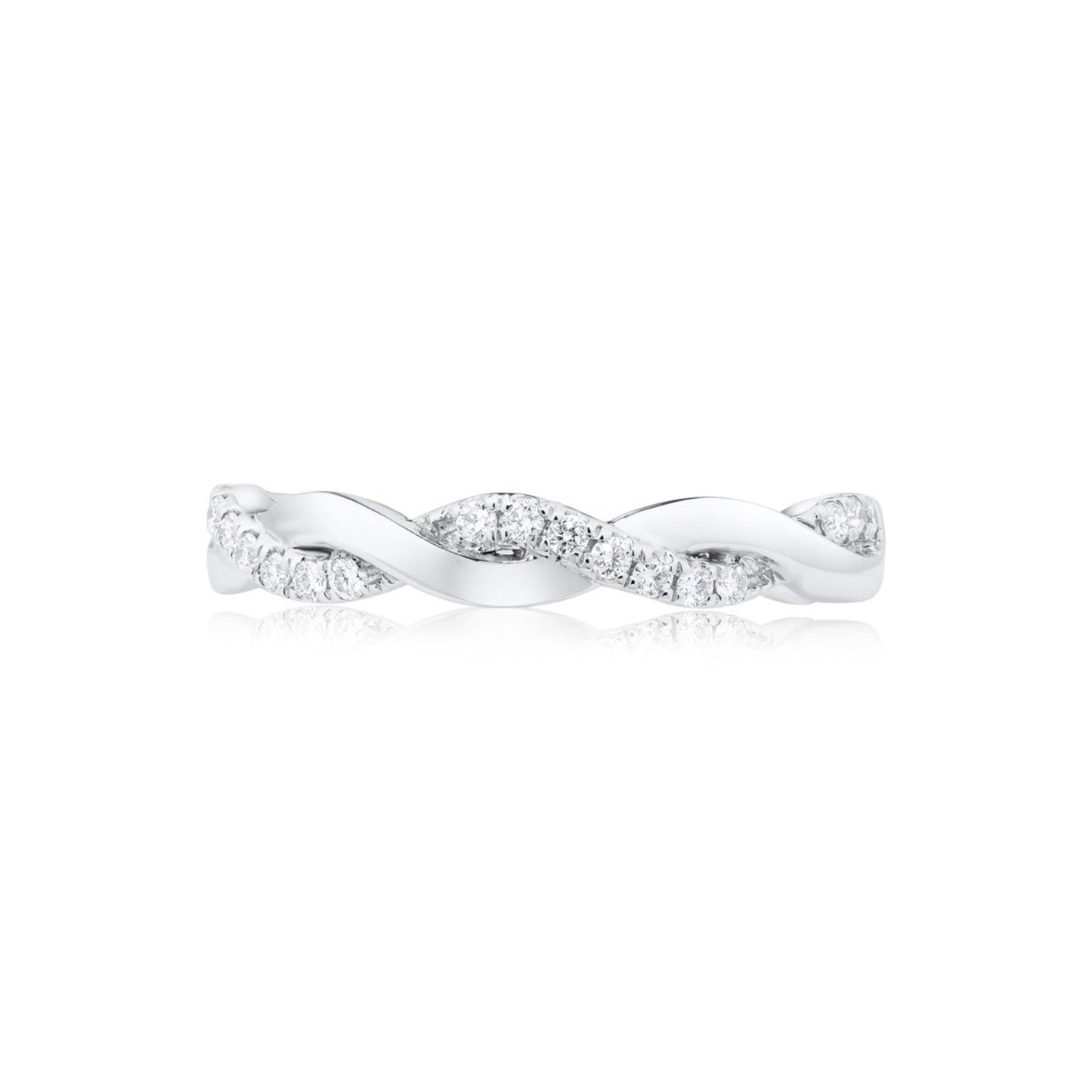 Twist Diamond Band | 18ct White Gold