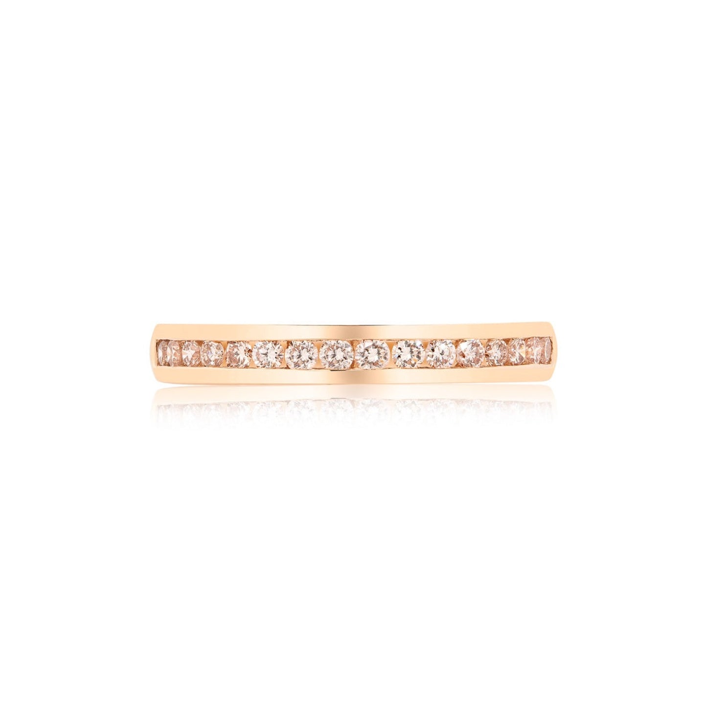 Eminence Pinks Channel Set Band | 18ct Rose Gold