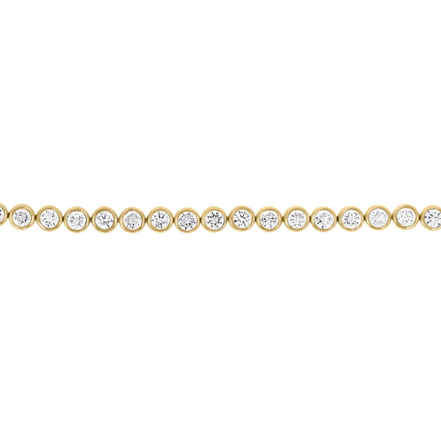 1.50ct Diamond Tennis Bracelet Bezel Set | 18ct Yellow Gold