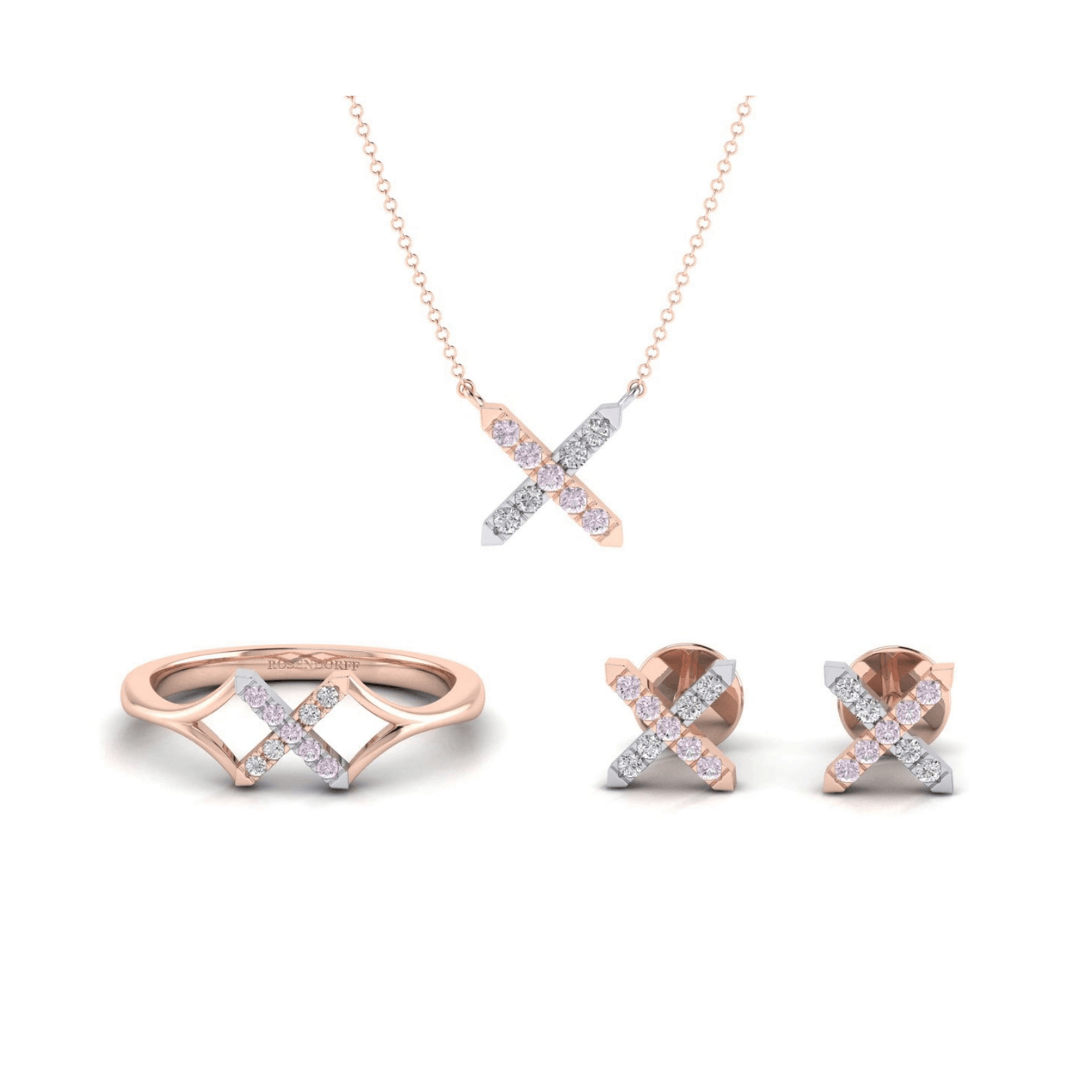 Eminence Pinks Diamond Cross Ring - Rosendorff Diamond Jewellers