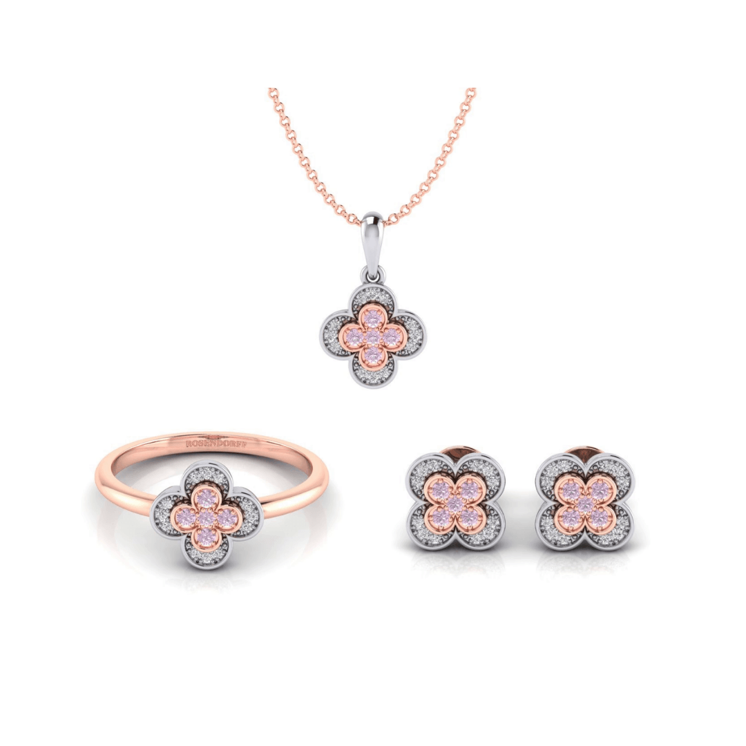Eminence Pinks Clover Earring - Rosendorff Diamond Jewellers