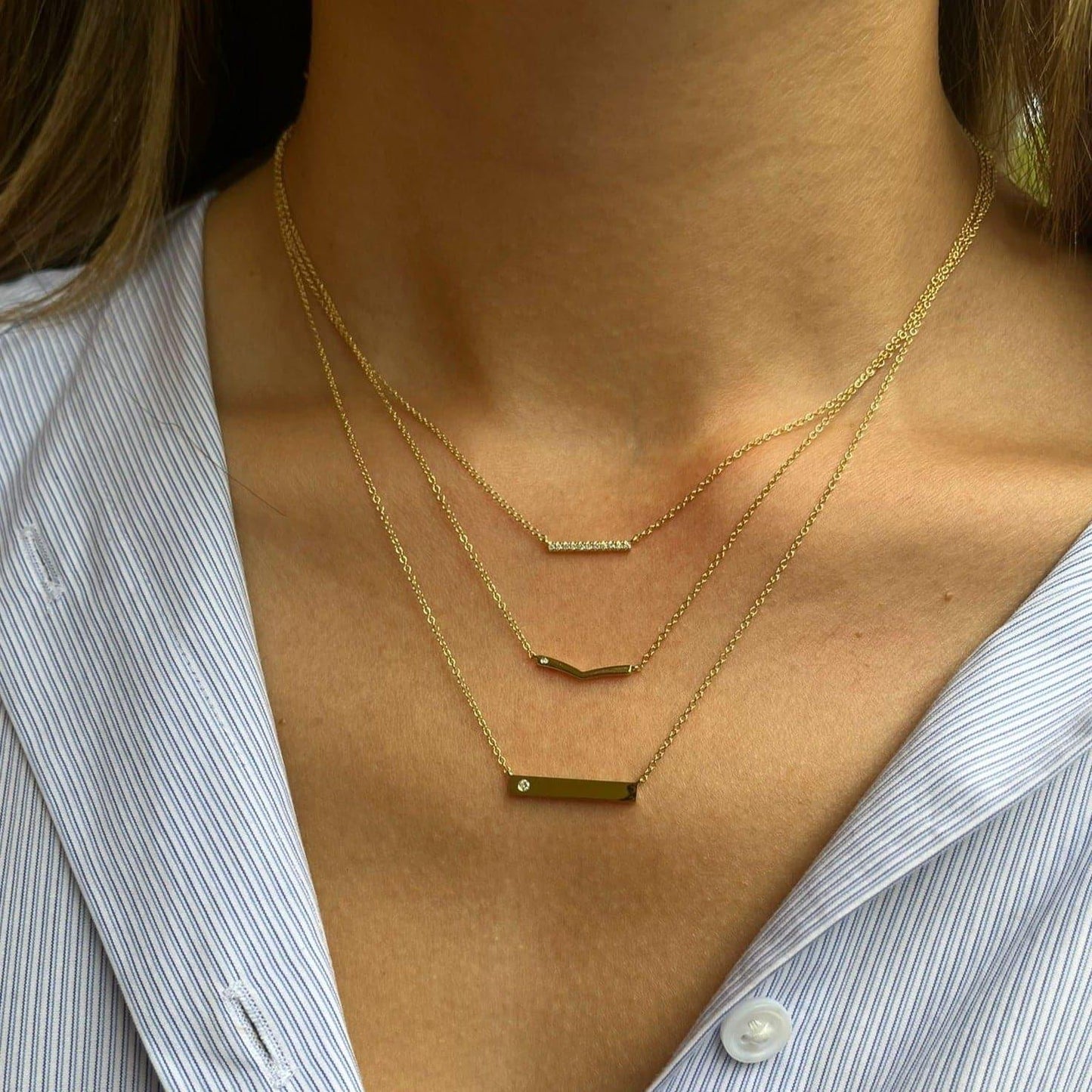 Single Diamond Wish Bone Pendant | 18ct White Gold - Rosendorff Diamond Jewellers