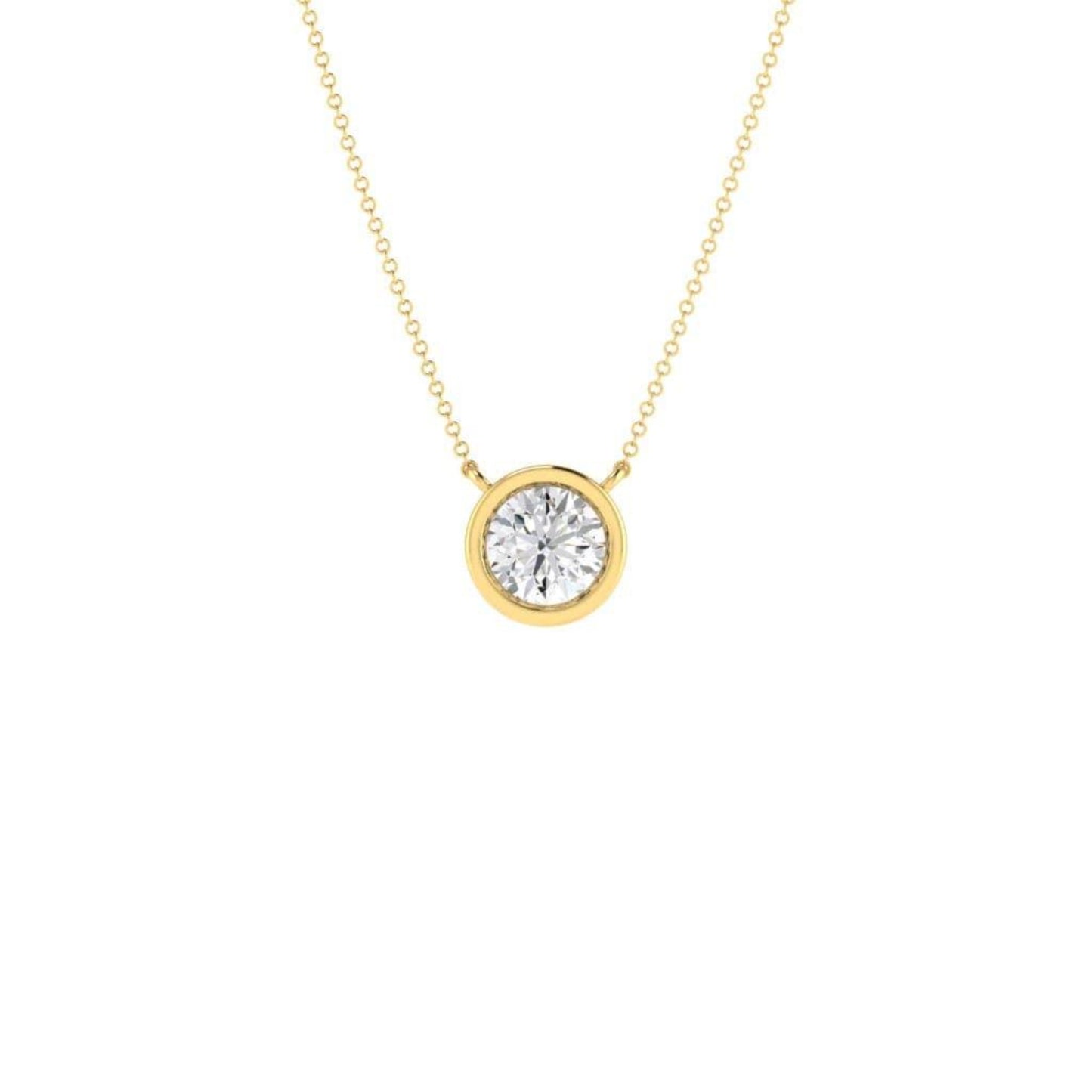 Bezel Set Diamond 0.30ct Pendants