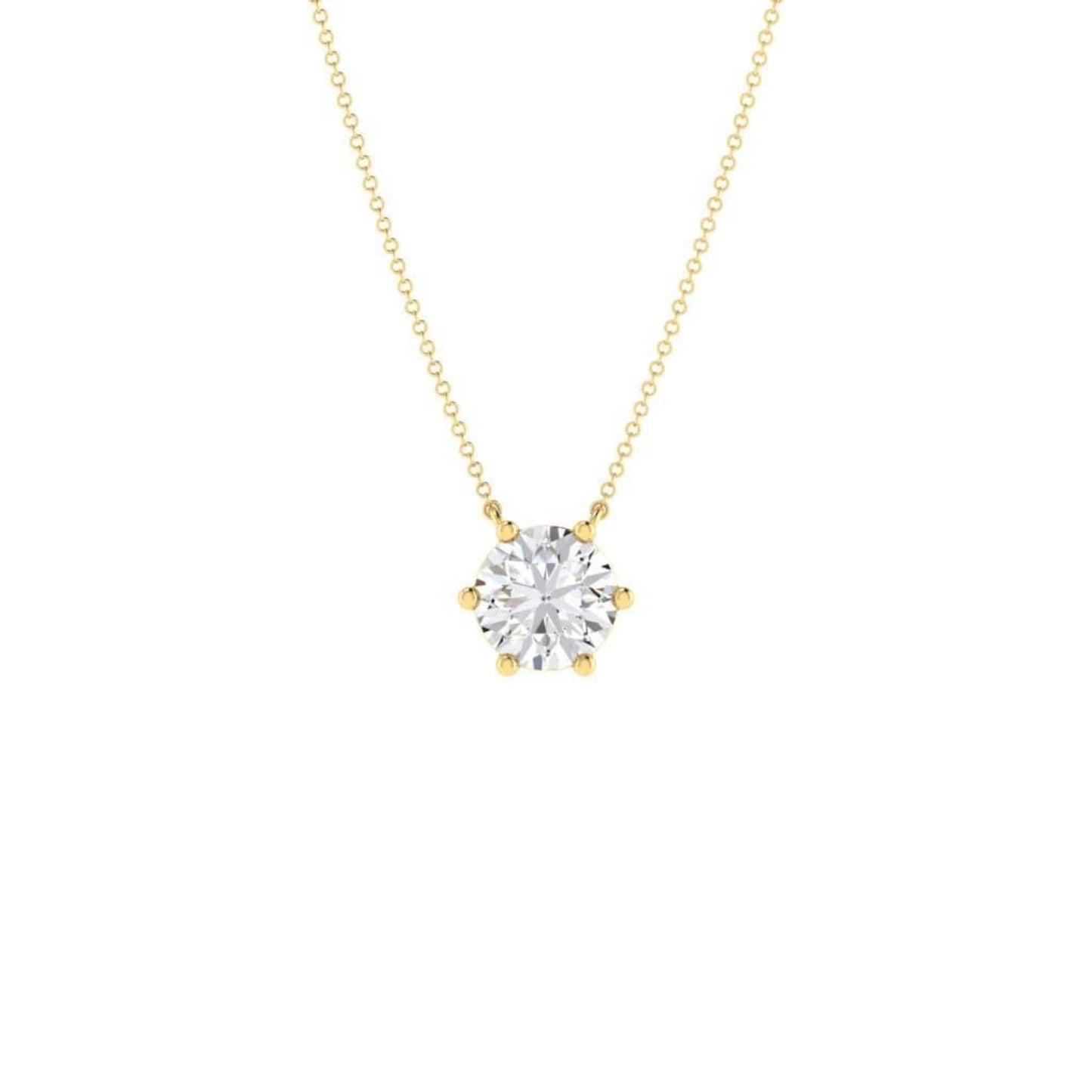 Solitaire Diamond 0.50ct 6 Claw Pendants