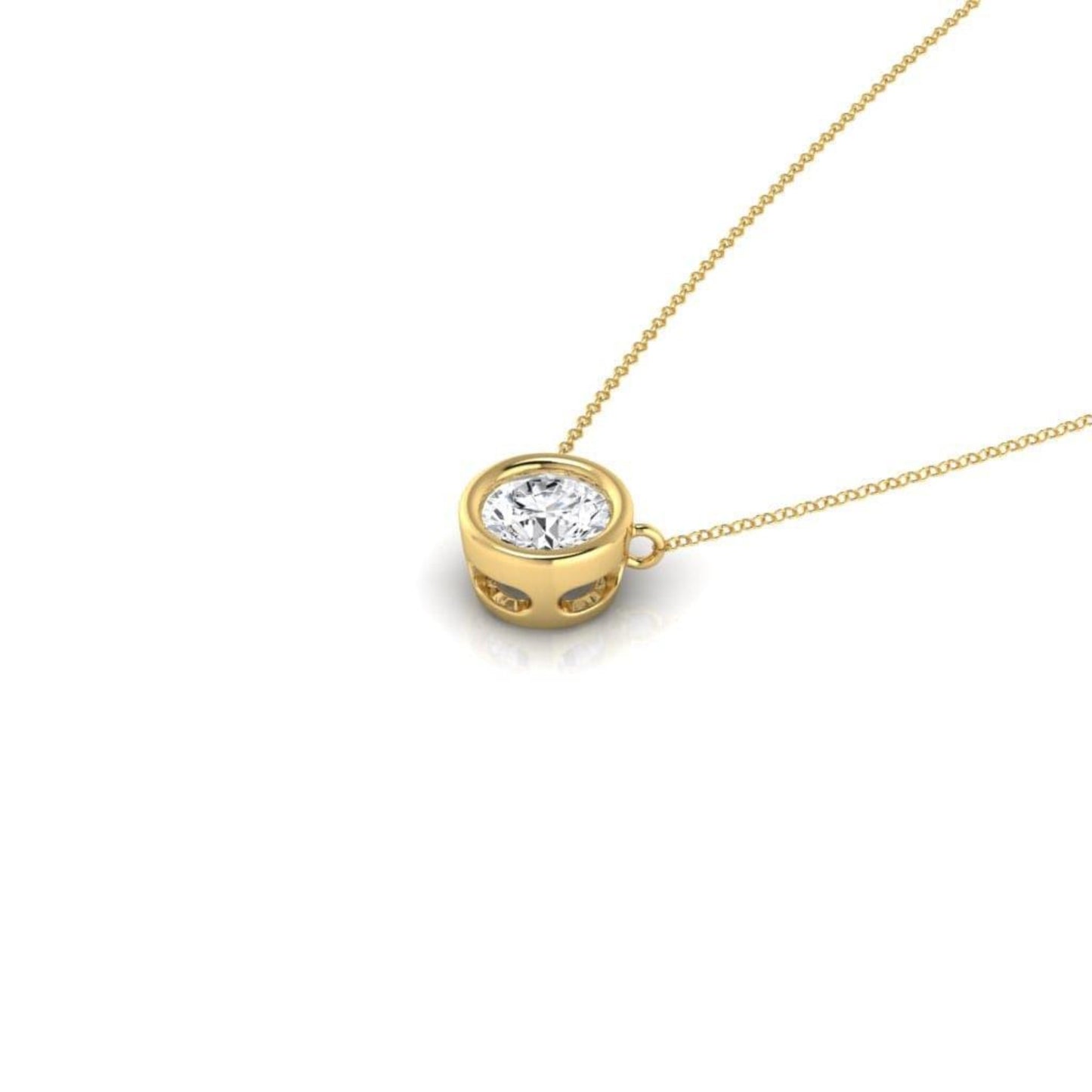 Bezel Set Diamond 0.30ct Pendants