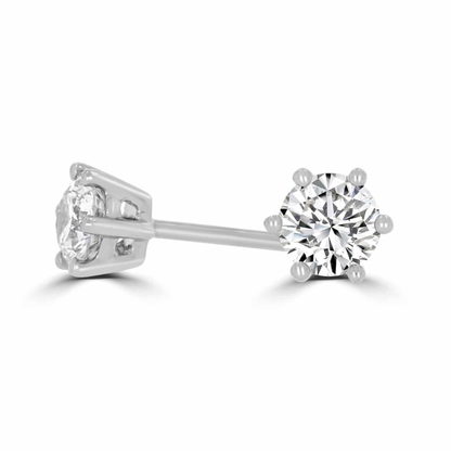 Timeless Diamond 0.50 tcw 6 Claw Earrings