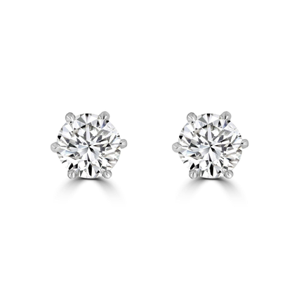 Timeless Diamond 0.60ct 6 Claw Earrings