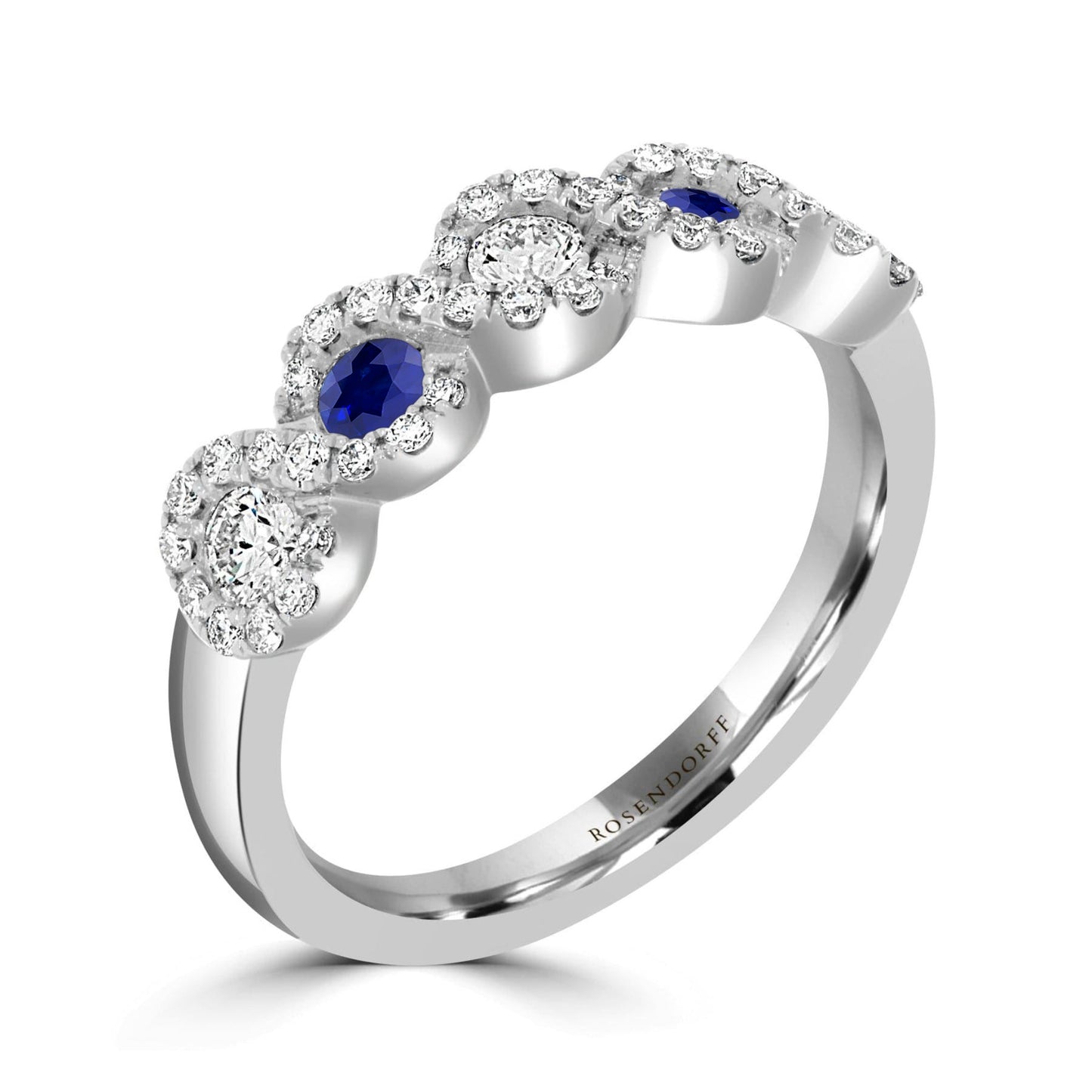 Sapphire & Diamond Twist Ring