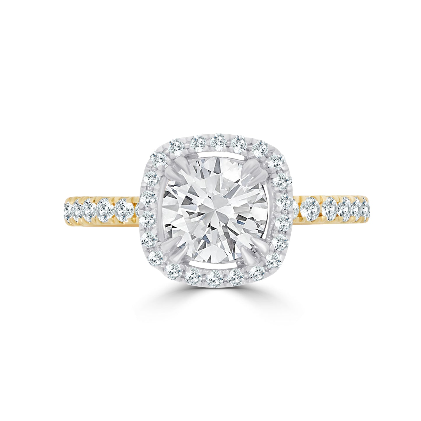 Lux Cushion Cut Halo Ring