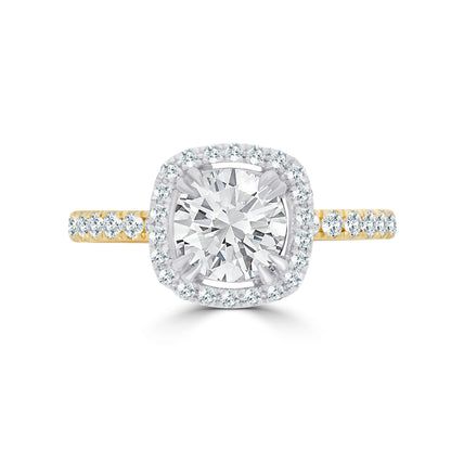 Lux Cushion Cut Halo Ring