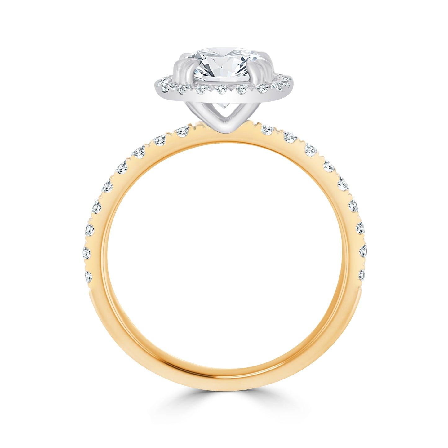 Lux Cushion Cut Halo Ring