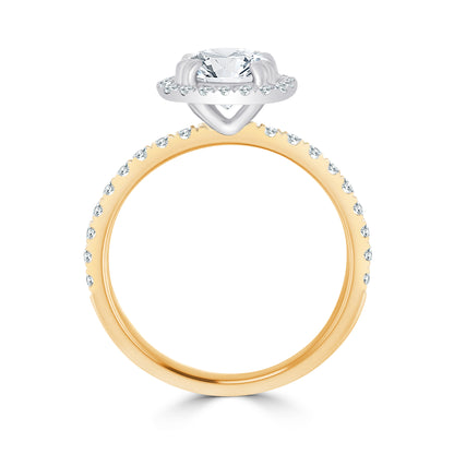 Lux Cushion Cut Halo Ring