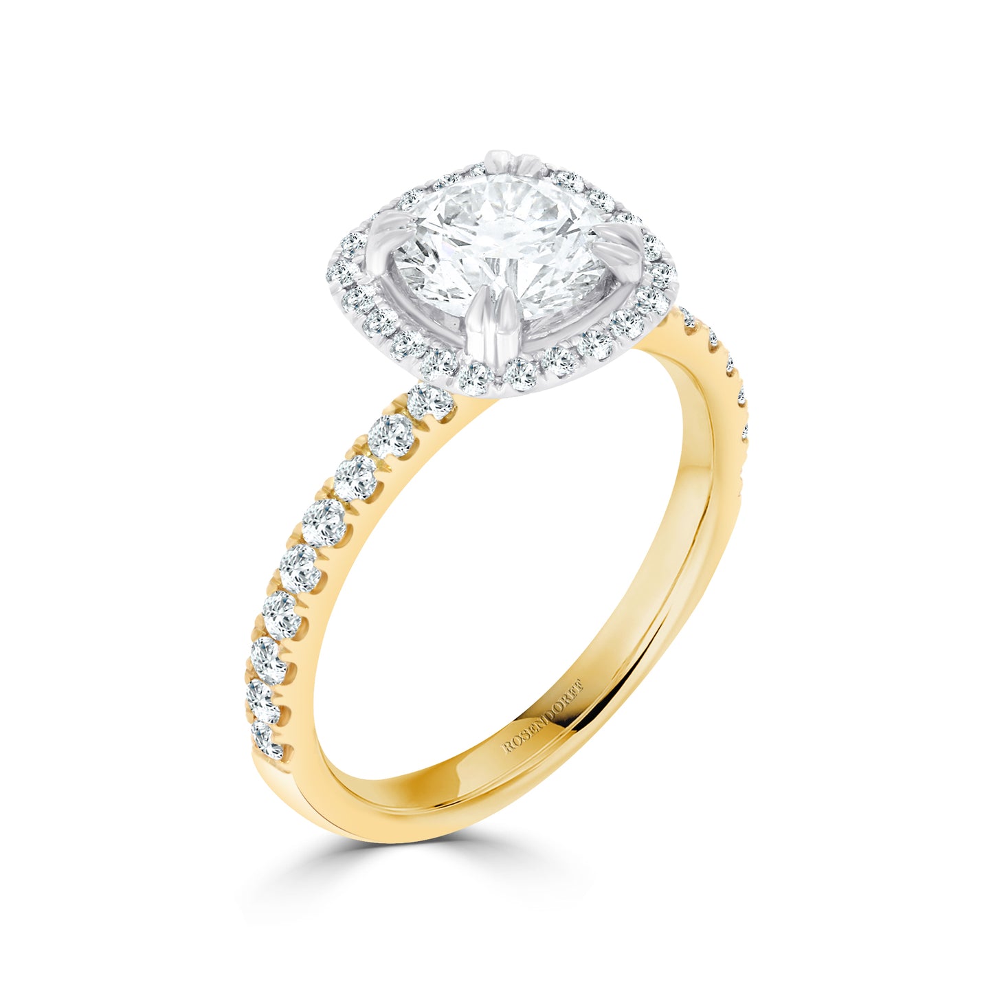 Lux Cushion Cut Halo Ring