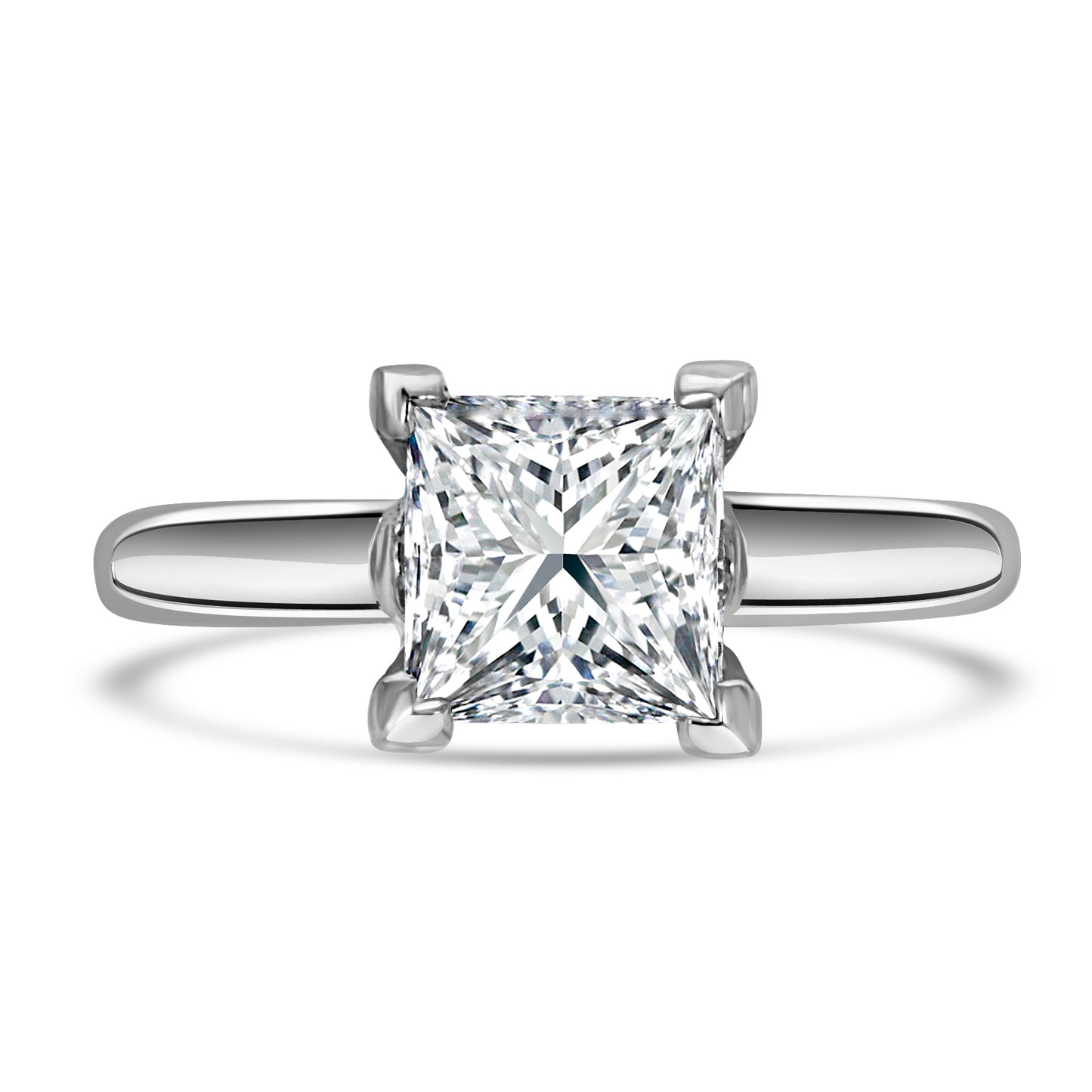 Madona Princess Cut Solitaire Ring