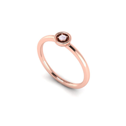 Illusion Set Solitaire Pink Ring