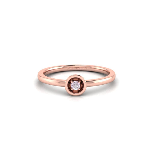 Illusion Set Solitaire Pink Ring