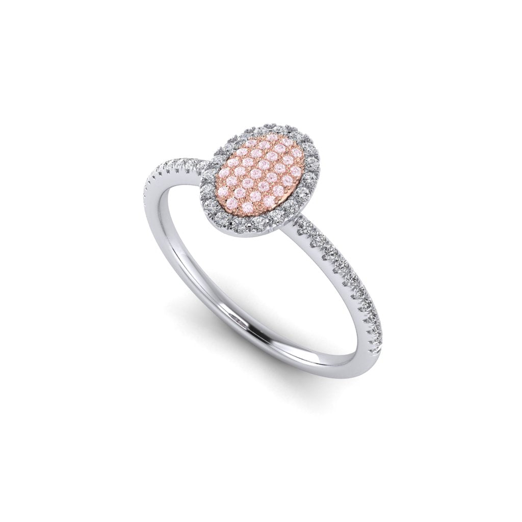 Eminence Pinks Oval Pave Ring